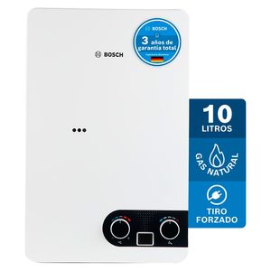 Calentador de paso a Gas Natural 10 Litros Tiro Forzado Bosch