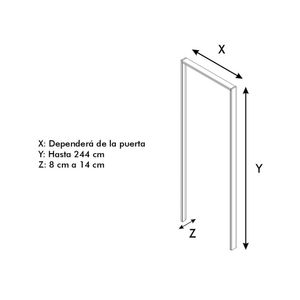 Marco de puerta aglomerado 3x8-14x244cm caramello Moduofi