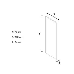 Puerta de melamina 70x200cm germany Moduofi