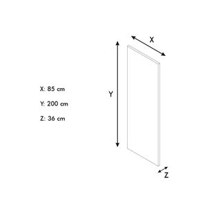 Puerta de melamina 85x200cm toscana Moduofi