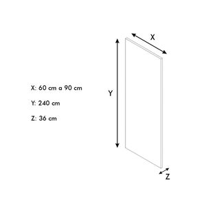 Puerta de melamina 60-90x240cm roma Moduofi