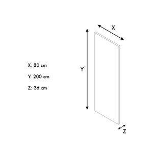 Puerta de melamina 80x200cm germany Moduofi