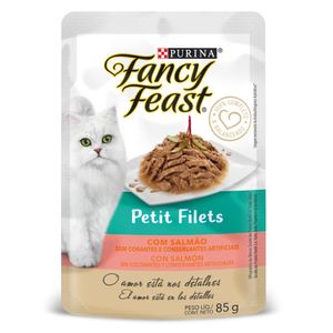Alimento húmedo para gatos purina petits filets sabor salmón x85g Fancy Feast