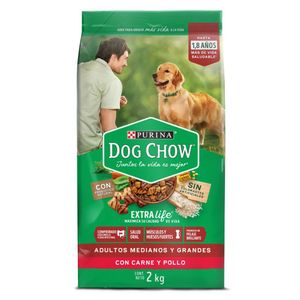 Alimento para perro adulto medianos y grandes x2kg Dog Chow