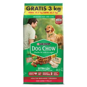 Alimento para perro adulto mediano y grande 22.7kg Dog Chow