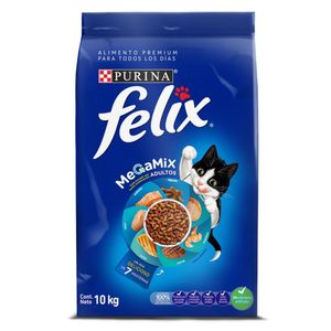 Alimento para gatos adulto sabor megamix x10kg Felix