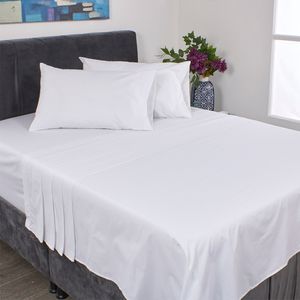 Juego de sábanas doble moderno 144H blanco Wamsutta