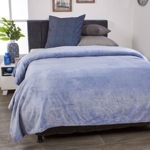 Cobija flannel doble Moderno azul denim Wamsutta