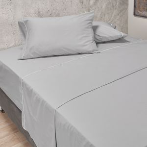 Juego de sábanas extradoble moderno 144H gris Wamsutta
