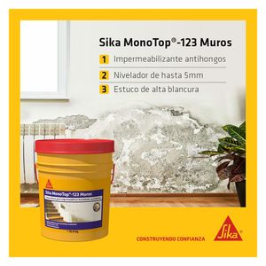 Impermeabilizante y estuco monotop 123 x15kg Sika