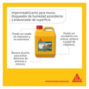 Impermeabilizante para muros x4kg Sika