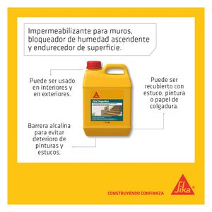 Impermeabilizante para muros x2kg Sika