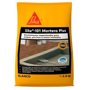 Recubrimiento impermeable 101 Mortero Plus Blanco x2kg Sika