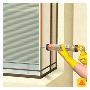 Sellador para exteriores superficies no porosa sikasil E negro x280ml Sika