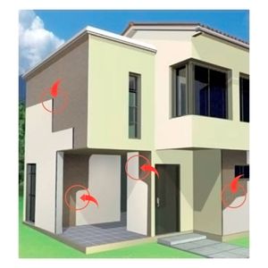 Estuco acrílico plástico interiores y exteriores blanco x30kg Sika