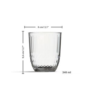 Vaso Stambul corto 340 ml 6 unidades Cristar