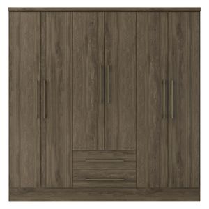 Armario 6 Puertas 2 Cajones 180x46 x182 Leño