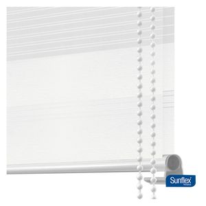 Cortina enrollable roller duo 160x170cm blanco lines Sunflex