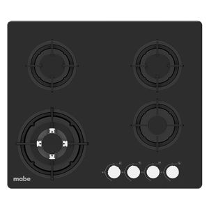 Cubierta de de empotrar gas 60cm vidrio negro
