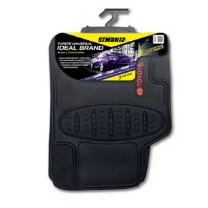 Tapete de pvc universal toyota negro 3 piezas Simoniz
