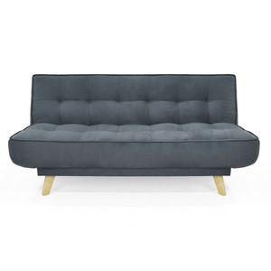 Sofá cama 3 puestos gales tela gris 180x90x84cm Hogar Venecia