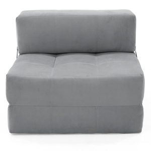 Sofá cama bosnia tela gris 84x104x82cm Hogar Venecia