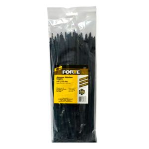 Amarre plástico negro 4.8x250mm x100und Forte