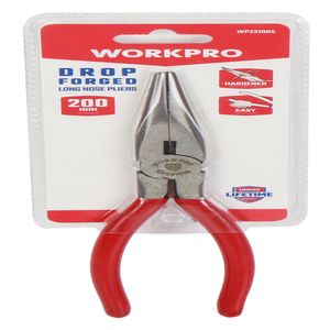 Alicate punta larga 8" naranjo Workpro
