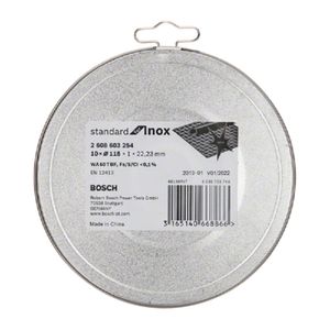 Discos de corte Standard for Inox 115x1.0 mm 10 unidades Bosch