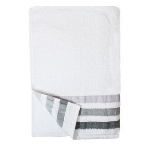 TOALLA BAÑO 70X140 380G BCO/GRIS FR