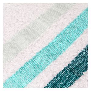 TOALLA BAÑO 70X140 380G BCO/TURQUE
