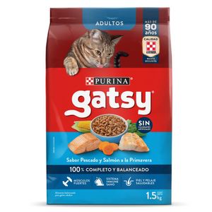 Alimento para gato adulto sabor pescado y salmón x1.5 kg Gatsy