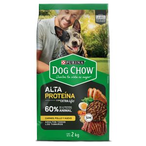 Alimento para perro adultos sabor carne pollo y huevo x2kg Dog Chow