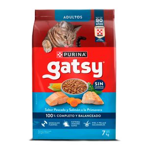 Alimento para gato adulto sabor pescado y salmón x7kg Gatsy