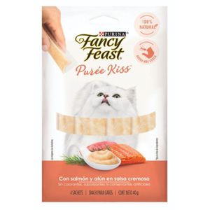 Alimento húmedo purée kiss sabor salmón y atún x40g Fancy Feast