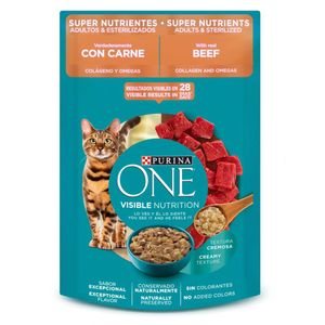 Alimento húmedo gato adulto sabor carne x85g Purina One