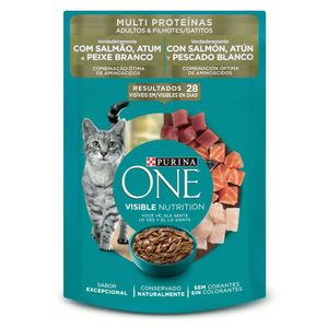 Alimento húmedo para gato adultos pescado x85g Purina One