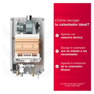 Calentador Rheem 6Lt Gas Natural Tiro Forzado blanco