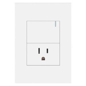 Toma corriente + Interruptor White Luxury Mercury