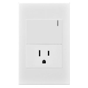 Toma corriente + Interruptor Premium White Mercury