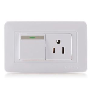 Toma corriente + Interruptor 118Z-07 blanco Mercury