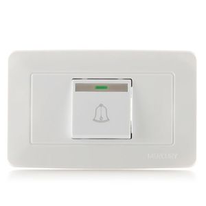 Pulsador sencillo 118Z-11 blanco Mercury