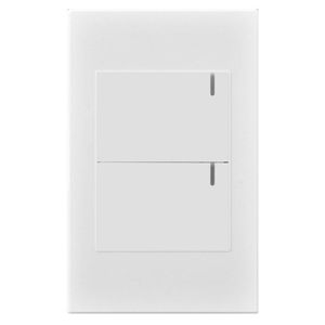 Interruptor doble Premium blanco Mercury