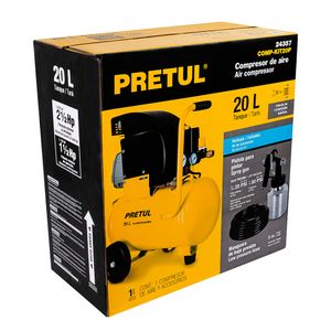 Kit compresor COMP-KIT20P x20lt + Manguera x5m + Pistola para pintar