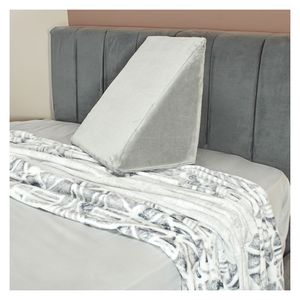 Cojín 45x45 cm + Manta Flanne 120x145 gris cm Wamsutta