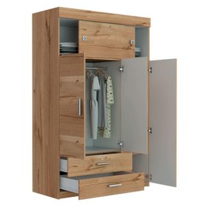 Armario 5 puertas 187.5x120x51.5cm duna/blanco RTA