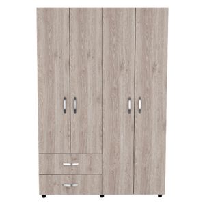 Clóset 4 puertas 180x120x47.35cm Ankora basic ceniza/blanco RTA
