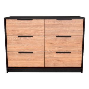 Cómoda 4 cajones 77.6x107x41.3cm Kaia Wengué/miel RTA