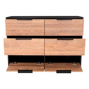 Cómoda 4 cajones 77.6x107x41.3cm Kaia Wengué/miel RTA