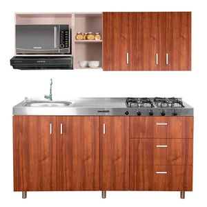 Cocina integral Aliso 180cm dark izquierda mueble horno Challenger
